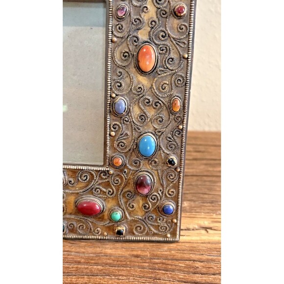 Picture Frame by Ganz Colorful Stones Used - Picture 4 of 13